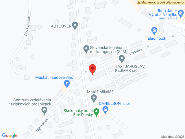 Google map: Viestova 2, Banská Bystrica